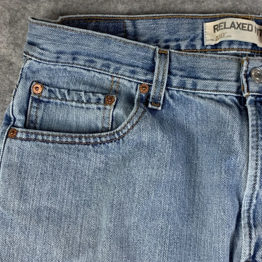 Levis Jeans Mens 34x35 Blue Pants 550 Baggy Light Relaxed Skater Denim Tag 36x36